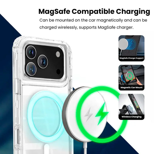 Entronix Bundle Compatible with iPhone 17 Pro Max - [Magnetic] [Clear] Heavy Duty Case & 1 Clear Screen Protector - Entronix