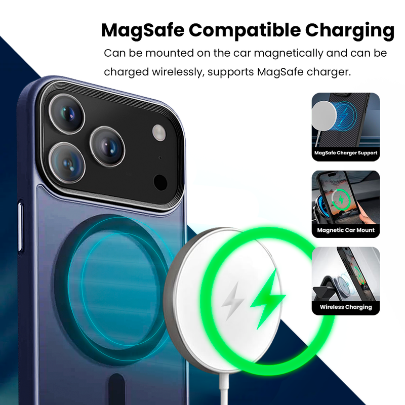 Entronix [Magnetic] Case Compatible with iPhone 17 Pro Max - Translucent Frosted Matte