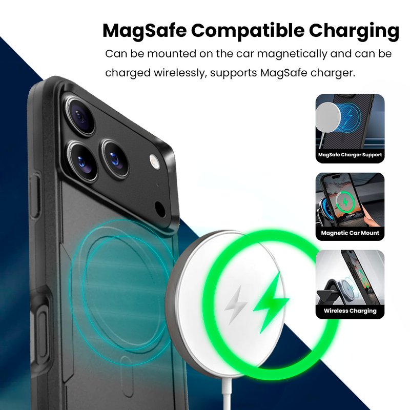 Entronix [Magnetic] Case Compatible with iPhone 17 Pro Max - Soft-Touch Dual-Layer Sleek Cover