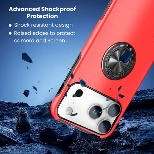 Entronix Case Compatible with iPhone 17 Pro Max - 360º Circular Ring Gripstand - Entronix