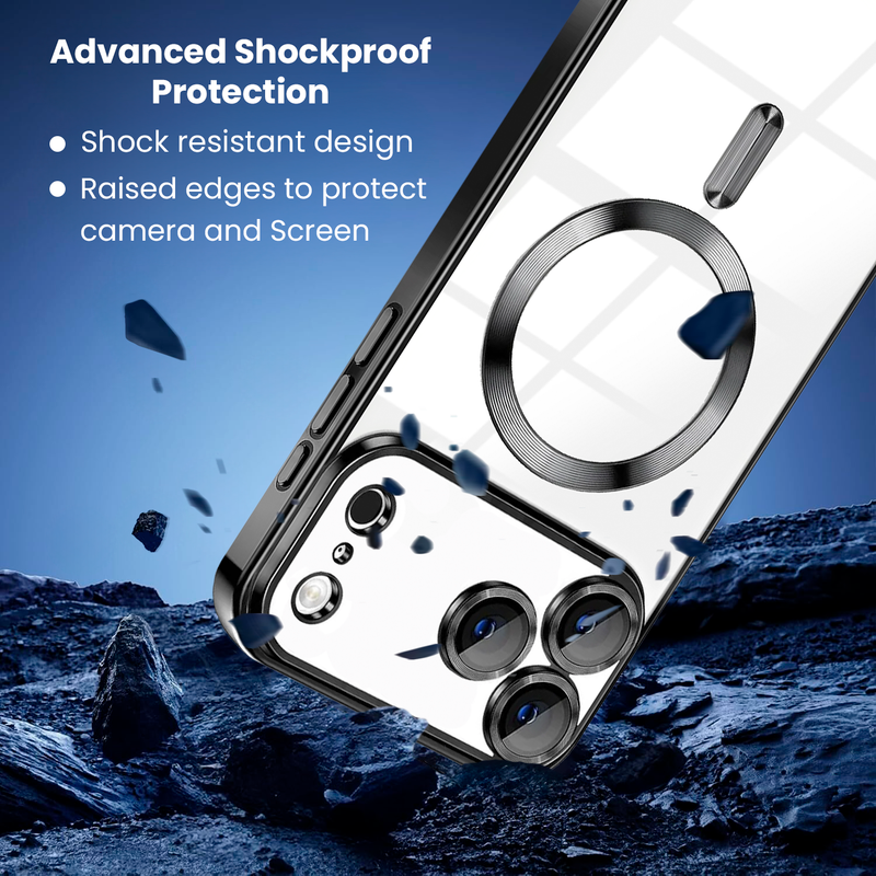 Entronix [Magnetic] Case Compatible with iPhone 17 Pro Max - [Clear Back] Luxury Glossy Cover