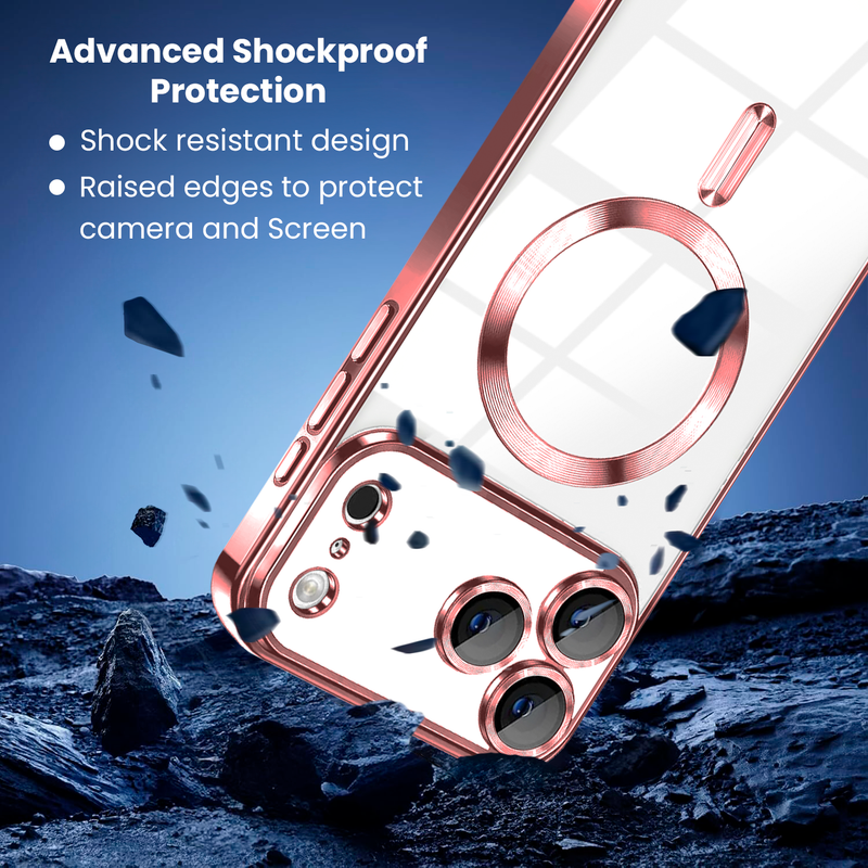 Entronix Bundle Compatible with iPhone 17 Pro Max - [Magnetic] Luxury Glossy Case & 2 Clear Screen Protectors