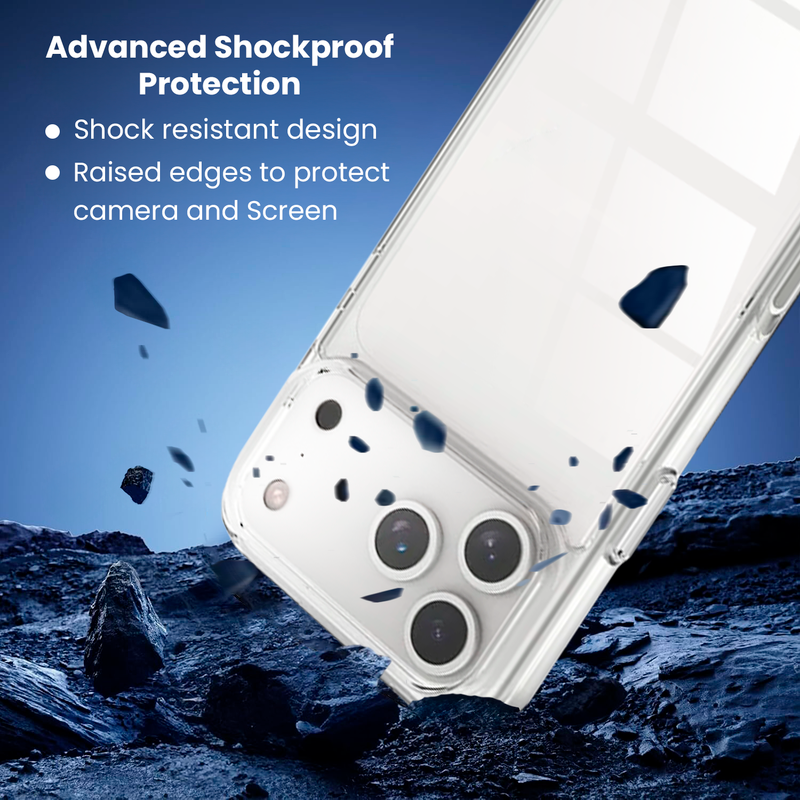 Entronix Case Compatible with iPhone 17 Pro - [Hard Back] Clear Cover - Entronix