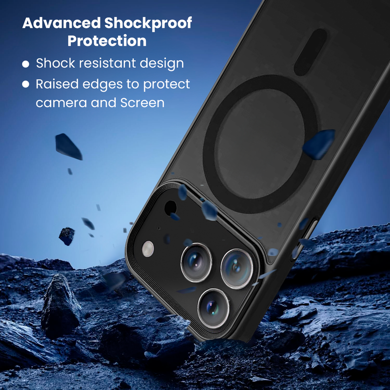 Entronix Bundle Compatible with iPhone 17 Pro Max - [Magnetic] Translucent Matte Case & 2 Clear Screen Protectors