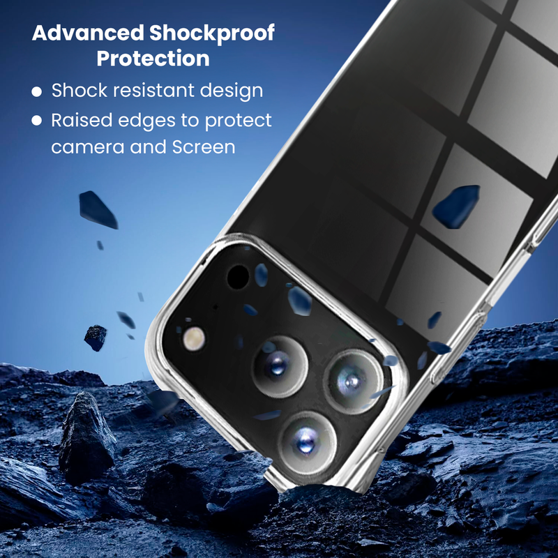 Entronix Case Compatible with iPhone 17 Pro - [Hard Back] Thick Clear - Entronix