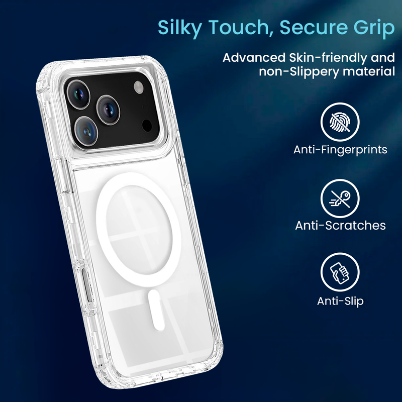 Entronix [Magnetic] Case Compatible with iPhone 17 Pro Max - [Clear] Triple-Layer Heavy Duty Protection
