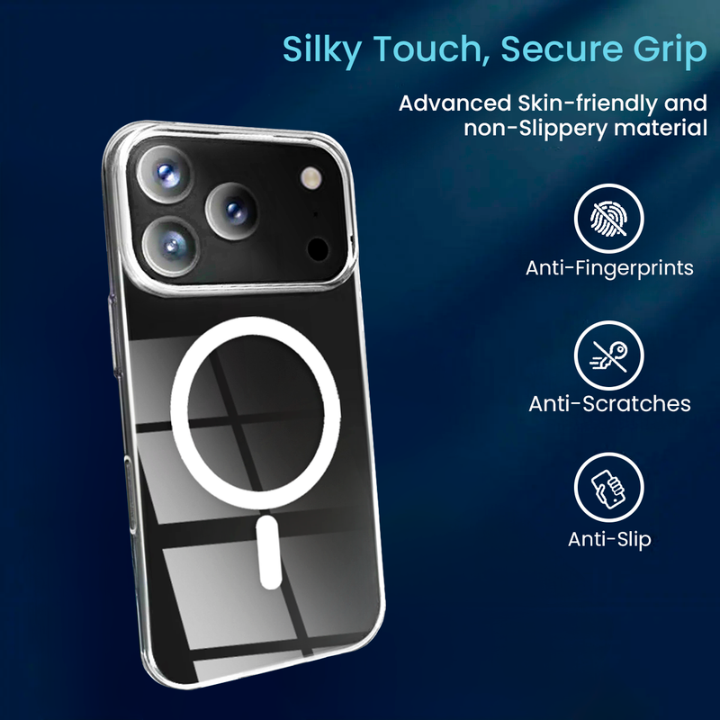 Entronix [Magnetic] Case Compatible with iPhone 17 Pro Max - [Hard Back] Slim Clear