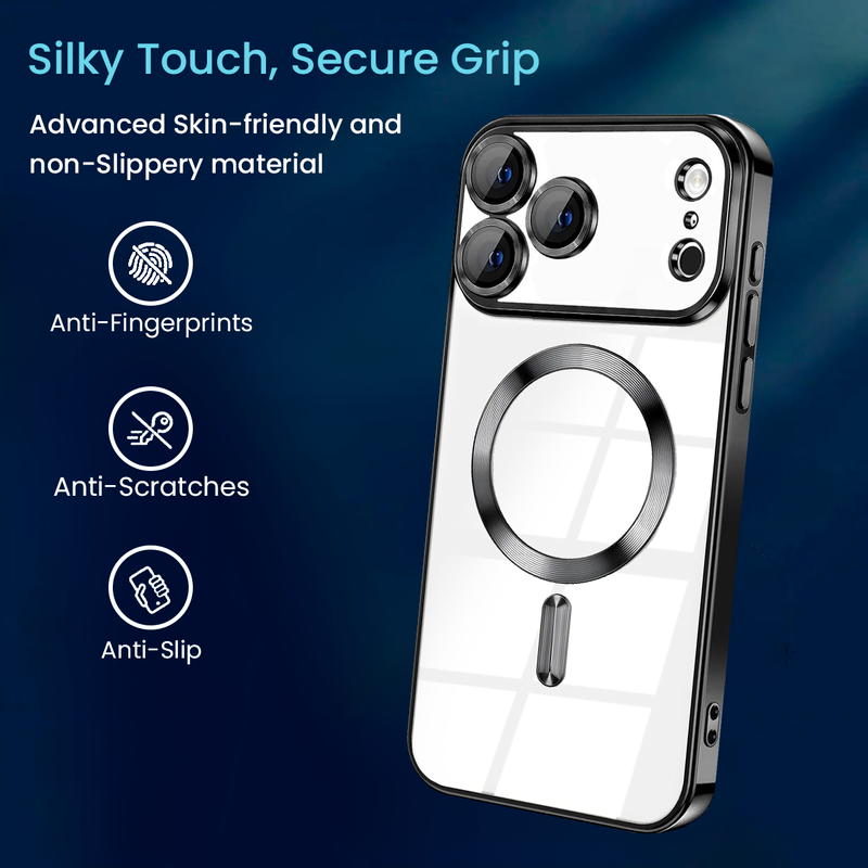Entronix [Magnetic] Case Compatible with iPhone 17 Pro Max - [Clear Back] Luxury Glossy Cover