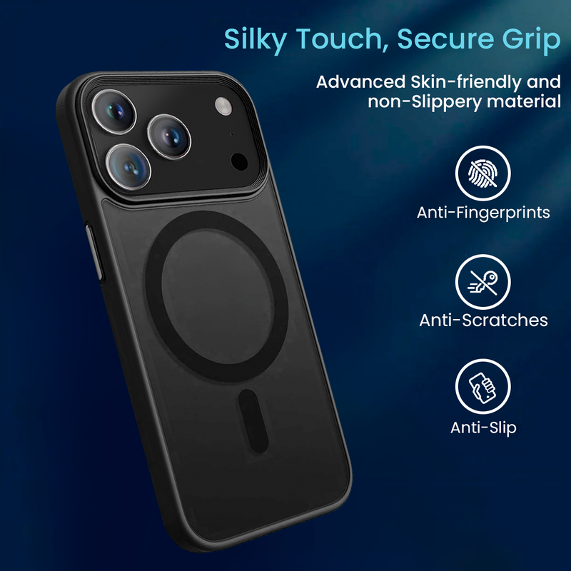 Entronix Bundle Compatible with iPhone 17 Pro Max - [Magnetic] Translucent Matte Case & 1 Clear Screen Protector