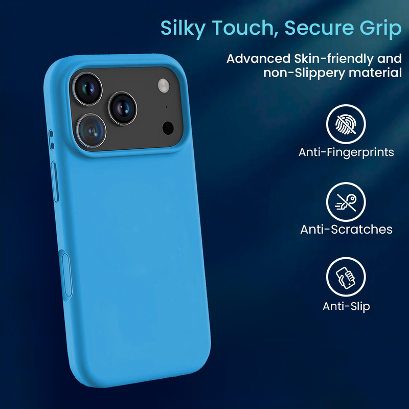 Entronix Bundle Compatible with iPhone 17 Pro - Liquid Silicone Case, 1 Clear Screen Protector & 1 Camera Lens Protector - Entronix