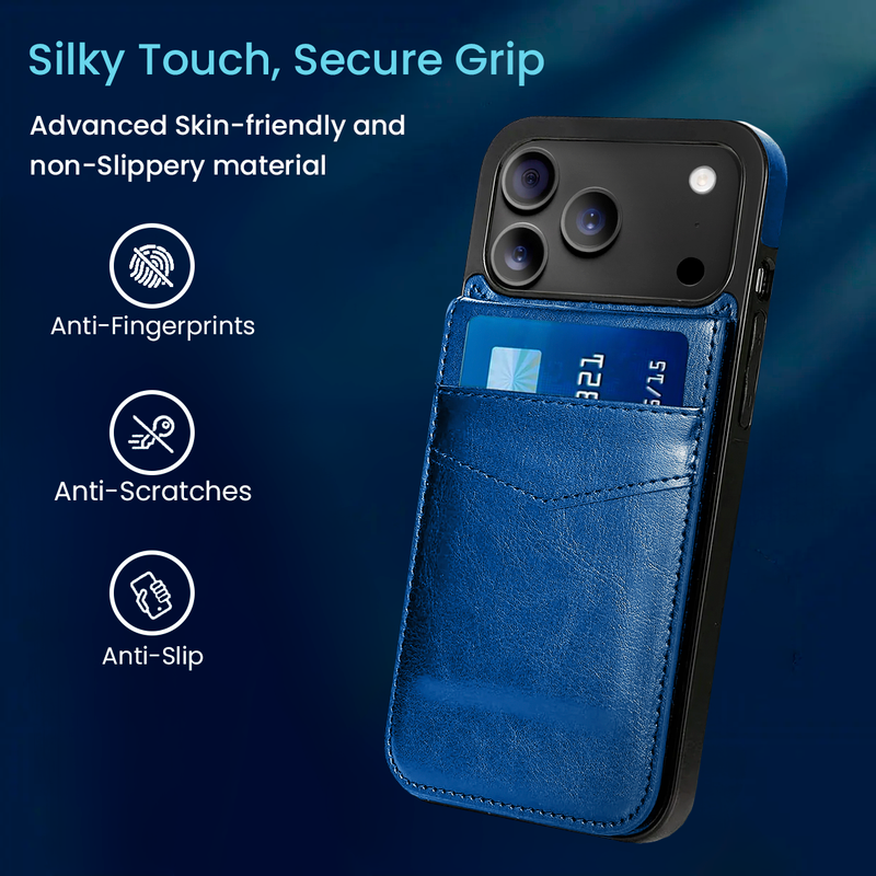Entronix Case Compatible with iPhone 17 Pro Max - [6 Slot Card Holder] Slim Leather Wallet - Entronix