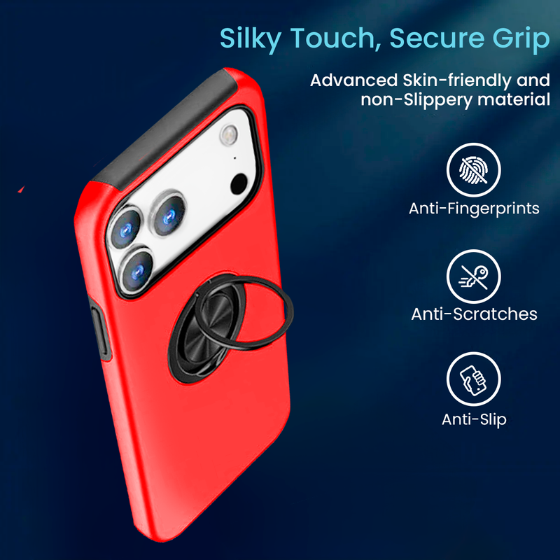 Entronix Case Compatible with iPhone 17 Pro Max - 360º Circular Ring Gripstand