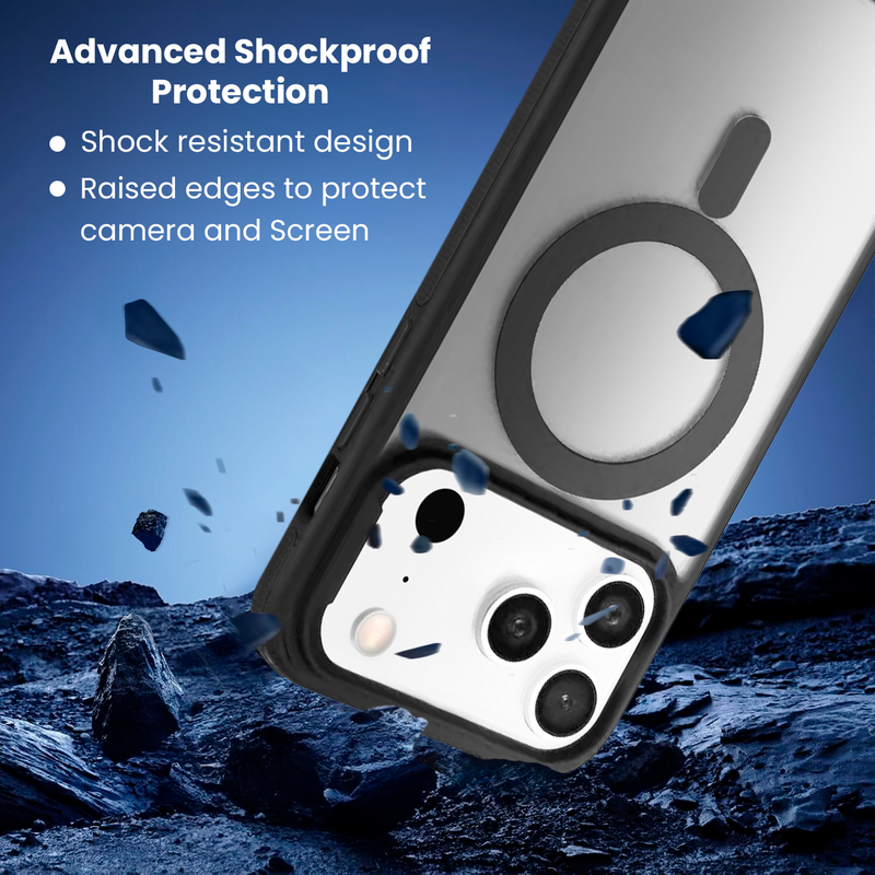 Entronix [Magnetic] Case Compatible with iPhone 17 Pro Max - Translucent Matte Back w/ Rugged Edges
