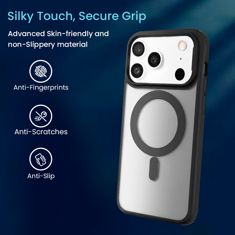 Entronix [Magnetic] Case Compatible with iPhone 17 Pro Max - Translucent Matte Back w/ Rugged Edges