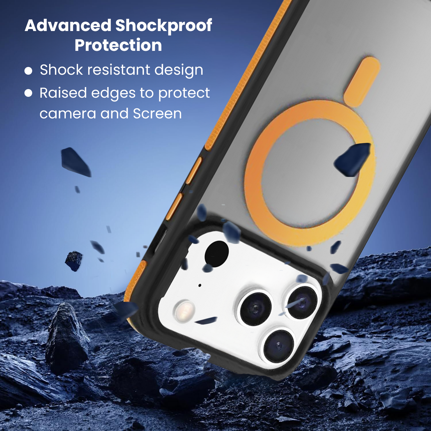 Entronix [Magnetic] Case Compatible with iPhone 17 Pro Max - Translucent Matte Back w/ Rugged Edges - Entronix