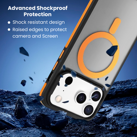 Entronix [Magnetic] Case Compatible with iPhone 17 Pro Max - Translucent Matte Back w/ Rugged Edges - Entronix