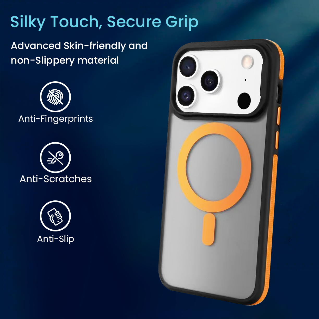 Entronix [Magnetic] Case Compatible with iPhone 17 Pro Max - Translucent Matte Back w/ Rugged Edges - Entronix