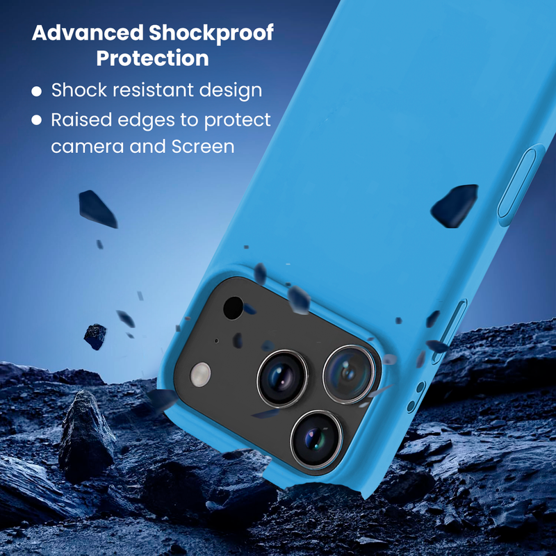 Entronix Bundle Compatible with iPhone 17 Pro Max - Liquid Silicone Case, 1 Clear Screen Protector & 1 Camera Lens Protector - Entronix