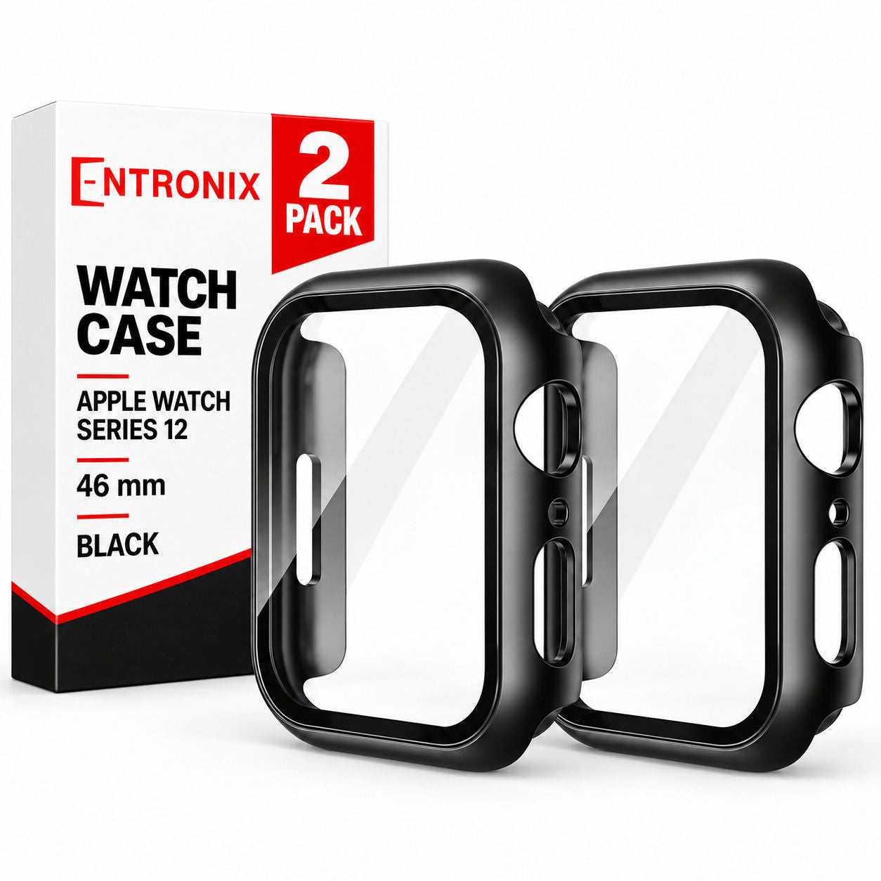 2PK Apple Watch Case 46MM S12 - Black