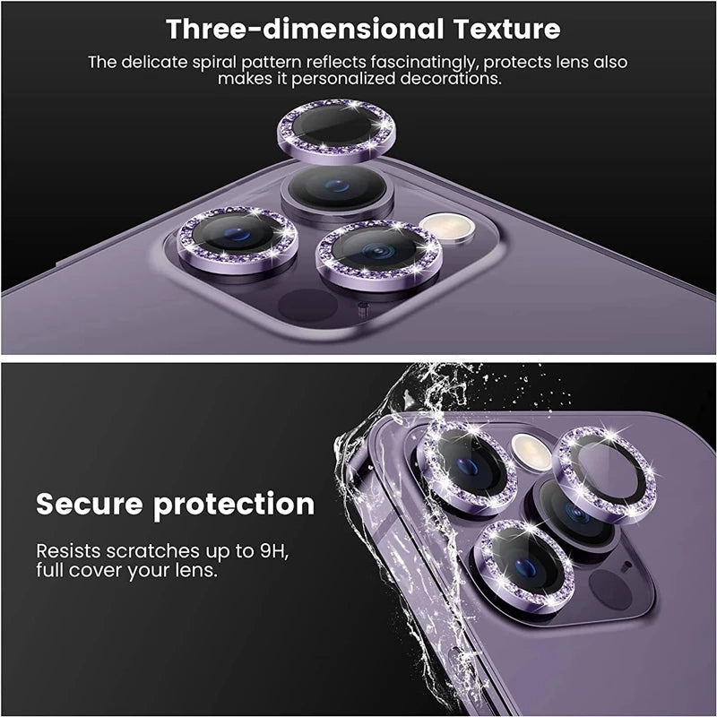 Entronix Apple iPhone 16 Pro Max Camera Lens Protector - Rhinestone Diamonds, - Entronix