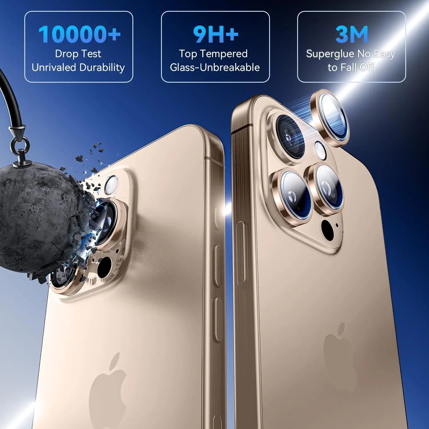 Entronix Apple iPhone 16 Pro Max Camera Lens Protector - Metallic, - Entronix