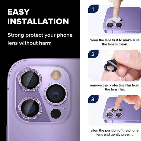 Entronix Apple iPhone 16 Pro Max Camera Lens Protector - Rhinestone Diamonds, - Entronix