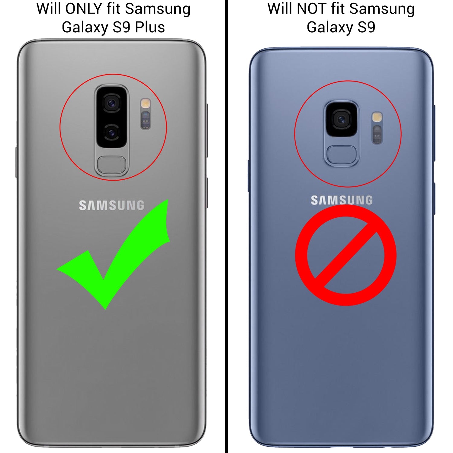 Entronix Clear Screen Protector Compatible with Galaxy S9 Plus - 2-Piece Combo