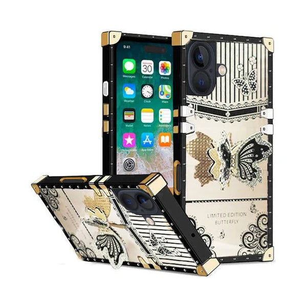 Entronix Apple iPhone 16 Plus [Rectangular] Case - Luxury Butterfly Holder, - Entro Retail