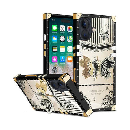 Entronix Apple iPhone 16 Plus [Rectangular] Case - Luxury Butterfly Holder, - Entro Retail