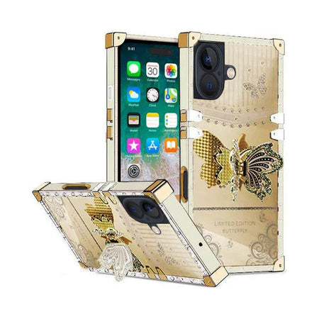 Entronix Apple iPhone 16 Plus [Rectangular] Case - Luxury Butterfly Holder, - Entro Retail
