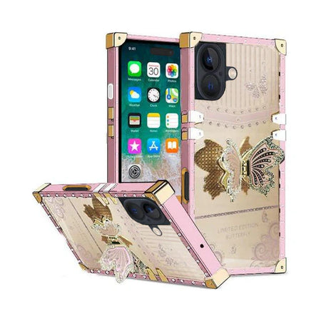 Entronix Apple iPhone 16 Plus [Rectangular] Case - Luxury Butterfly Holder, - Entro Retail