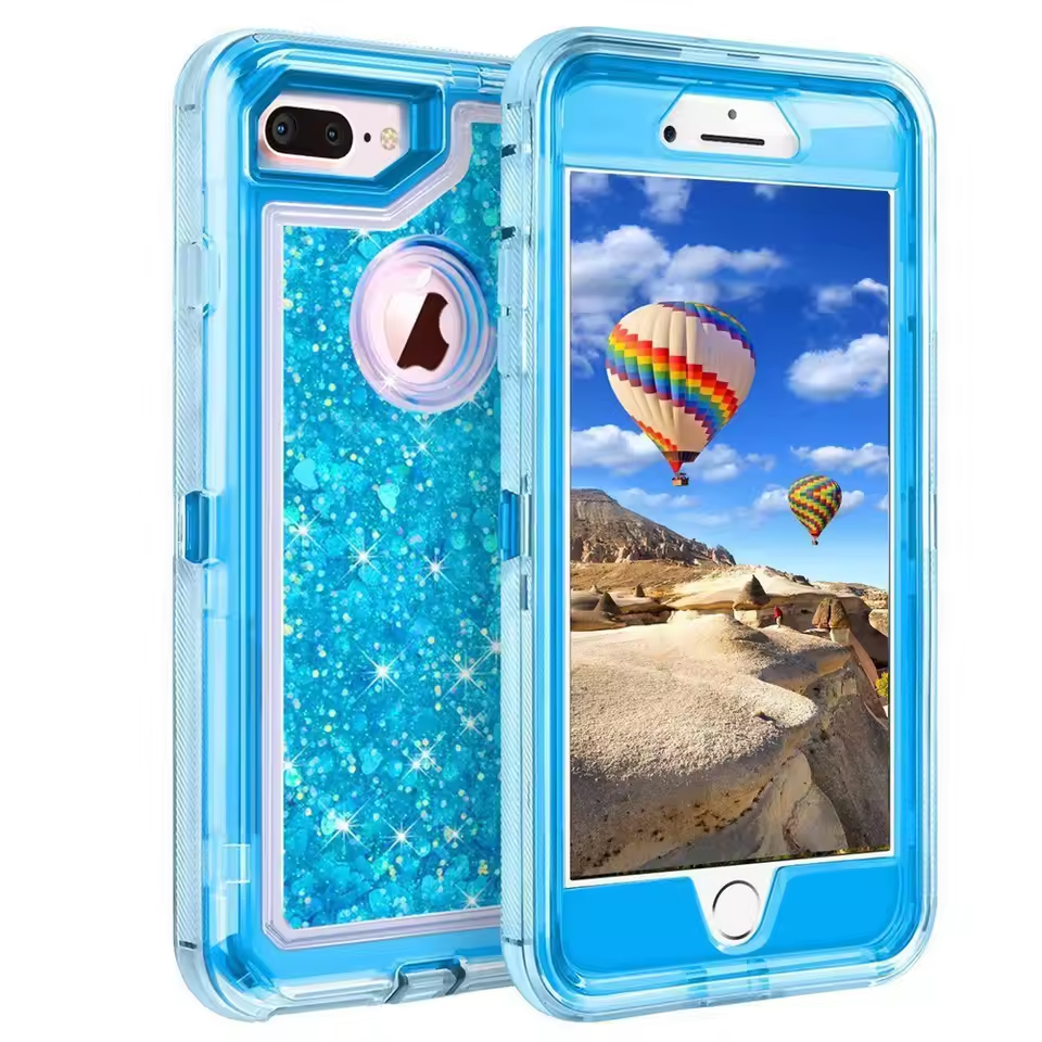 Entronix Apple iPhone 8/7/SE Case - Triple Layer Protection Sparkles, - Entronix