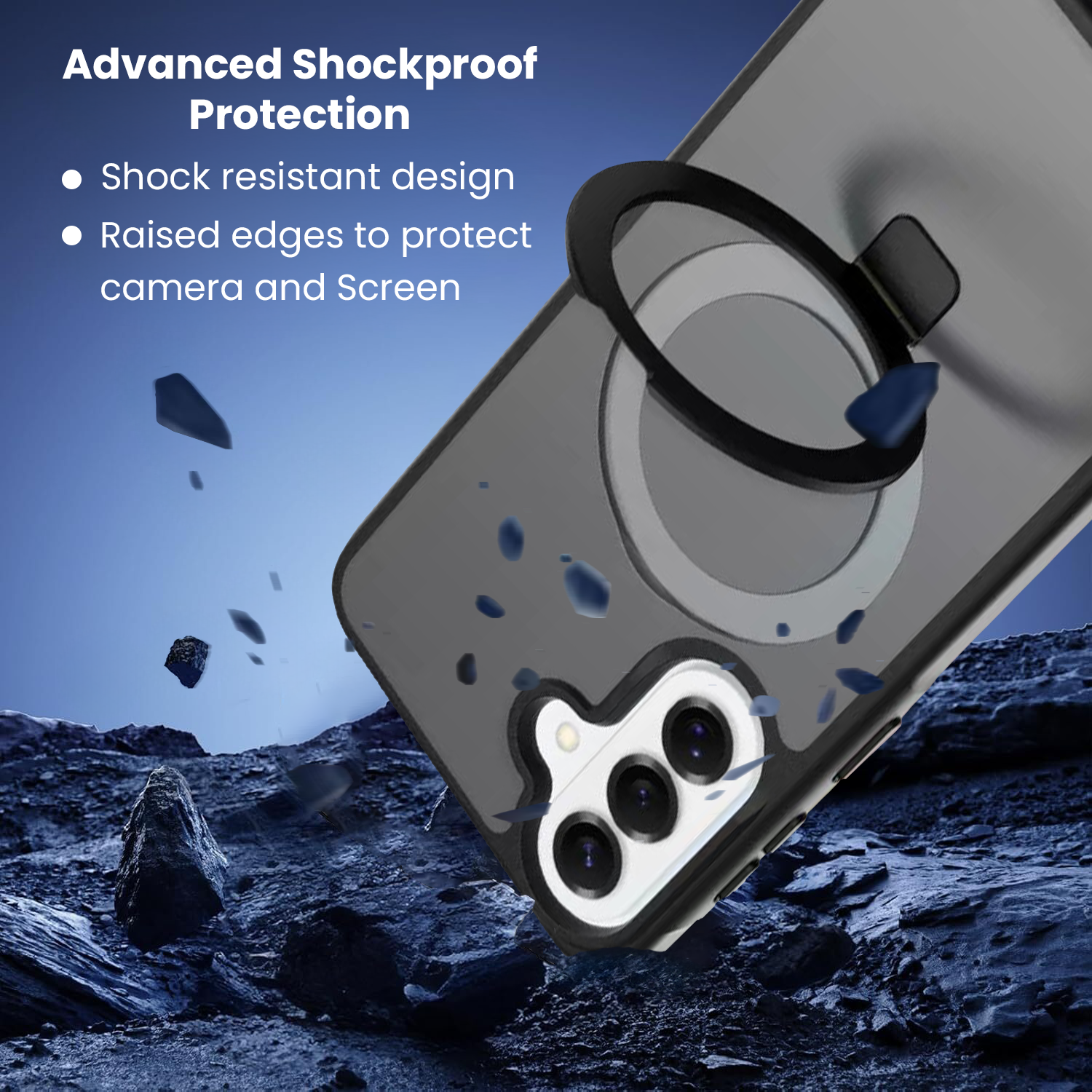 Entronix [Magnetic] Case Compatible with Galaxy A17 - Translucent Frosted Matte Gripstand - Entronix