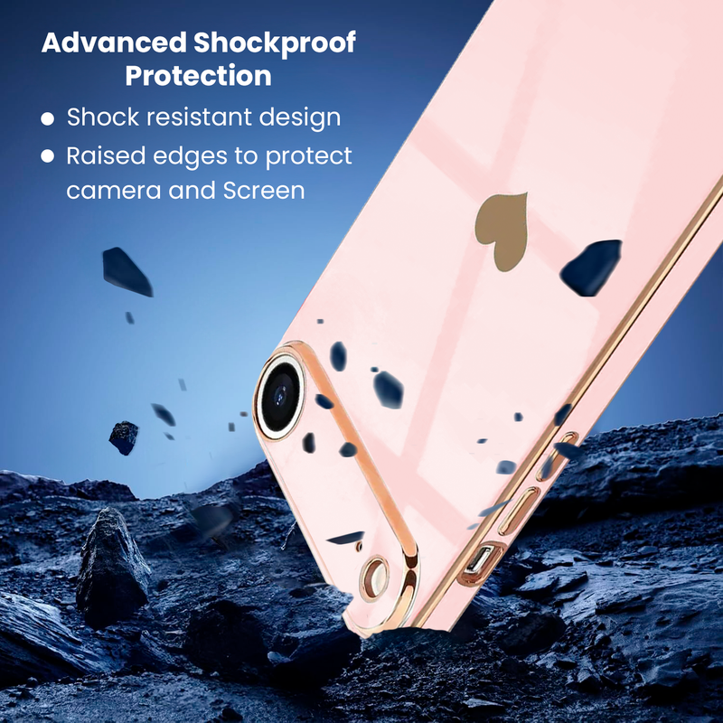 Entronix Case Compatible with iPhone 17 Air - [Flexible] Luxury Glossy Heart - Entronix
