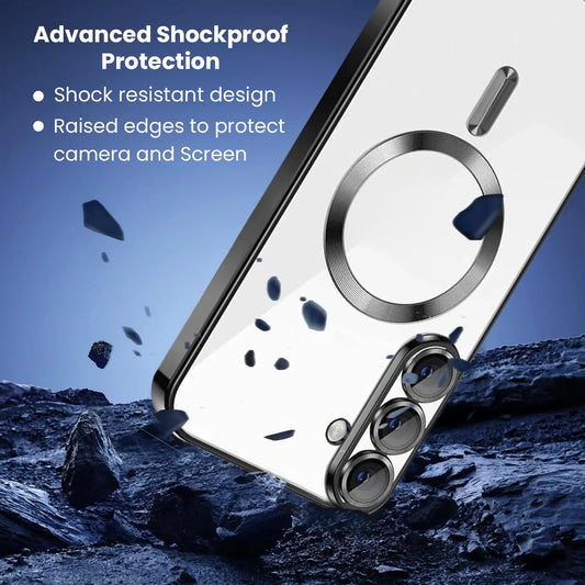 Entronix [Magnetic] Case Compatible with Galaxy S26 - [Clear Back] Luxury Glossy Cover - Entronix