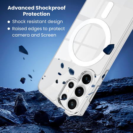 Entronix Bundle Compatible with Galaxy S26 Ultra - [Magnetic] Clear Case & 2 Clear Screen Protectors - Entronix