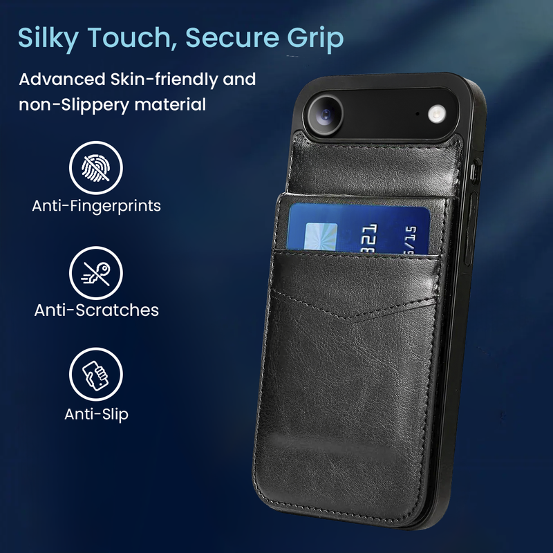 Entronix Case Compatible with iPhone 17 Air - [6 Slot Card Holder] Slim Leather Wallet