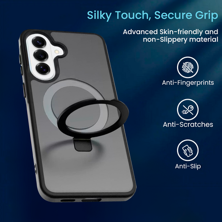 Entronix [Magnetic] Case Compatible with Galaxy A17 - Translucent Frosted Matte Gripstand - Entronix