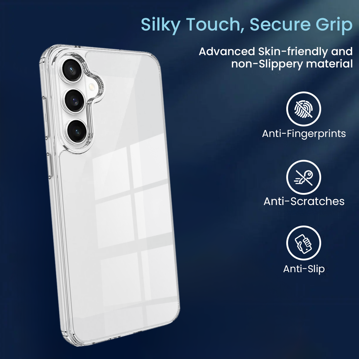 Entronix Bundle Compatible with Galaxy S26 Plus - [Hard Back] Clear Case & 2 Clear Screen Protectors - Entronix