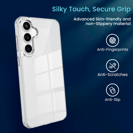 Entronix Bundle Compatible with Galaxy S26 Plus - [Hard Back] Clear Case & 2 Clear Screen Protectors - Entronix