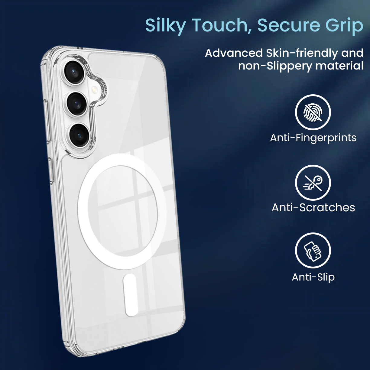 Entronix [Magnetic] Case Compatible with Galaxy S26 - [Hard Back] Clear Cover