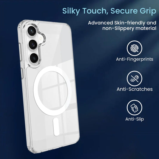 Entronix Bundle Compatible with Galaxy S26 - [Magnetic] Clear Case & 2 Clear Screen Protectors - Entronix