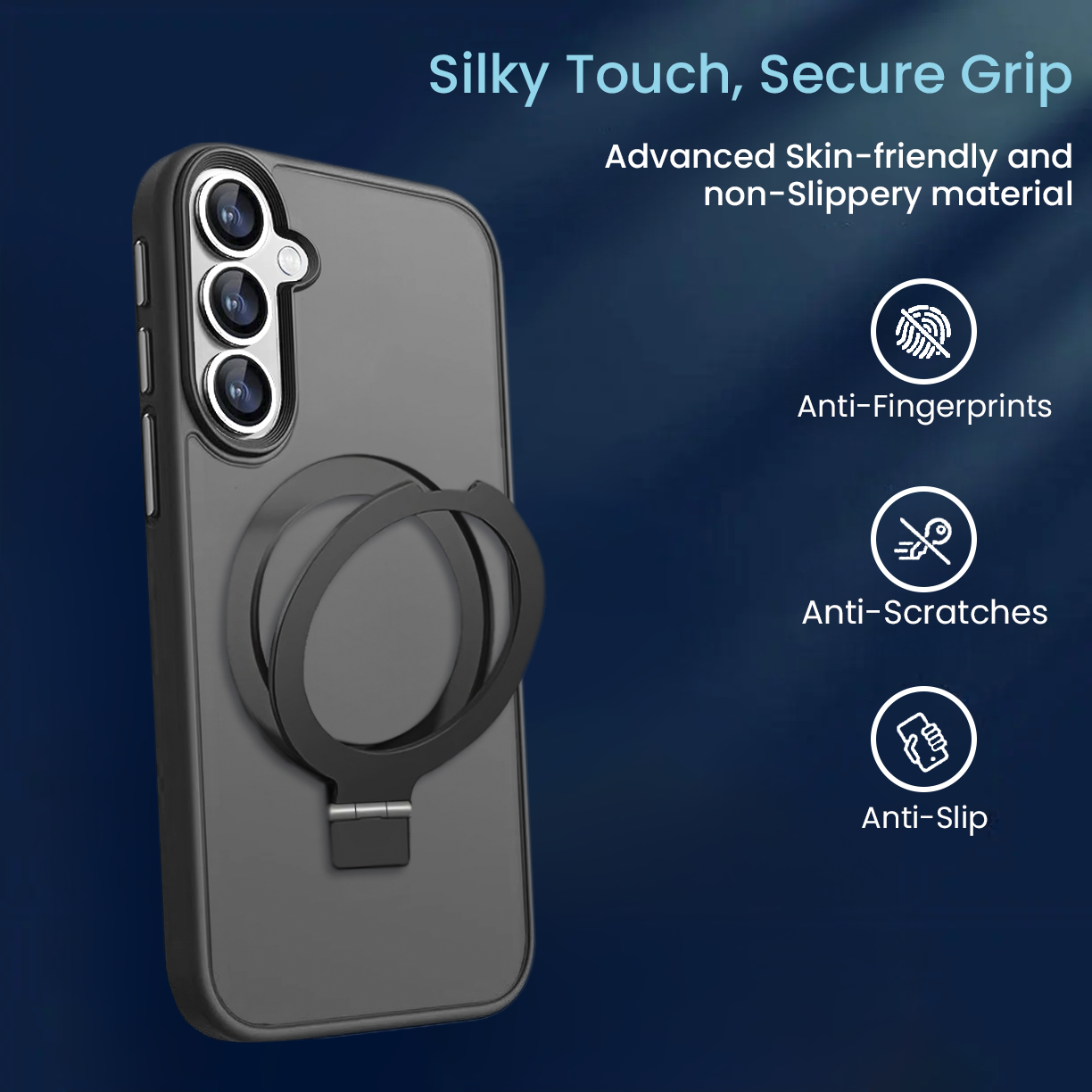 Entronix [Magnetic] Case Compatible with Galaxy S26 - Translucent Frosted Matte Gripstand - Entronix