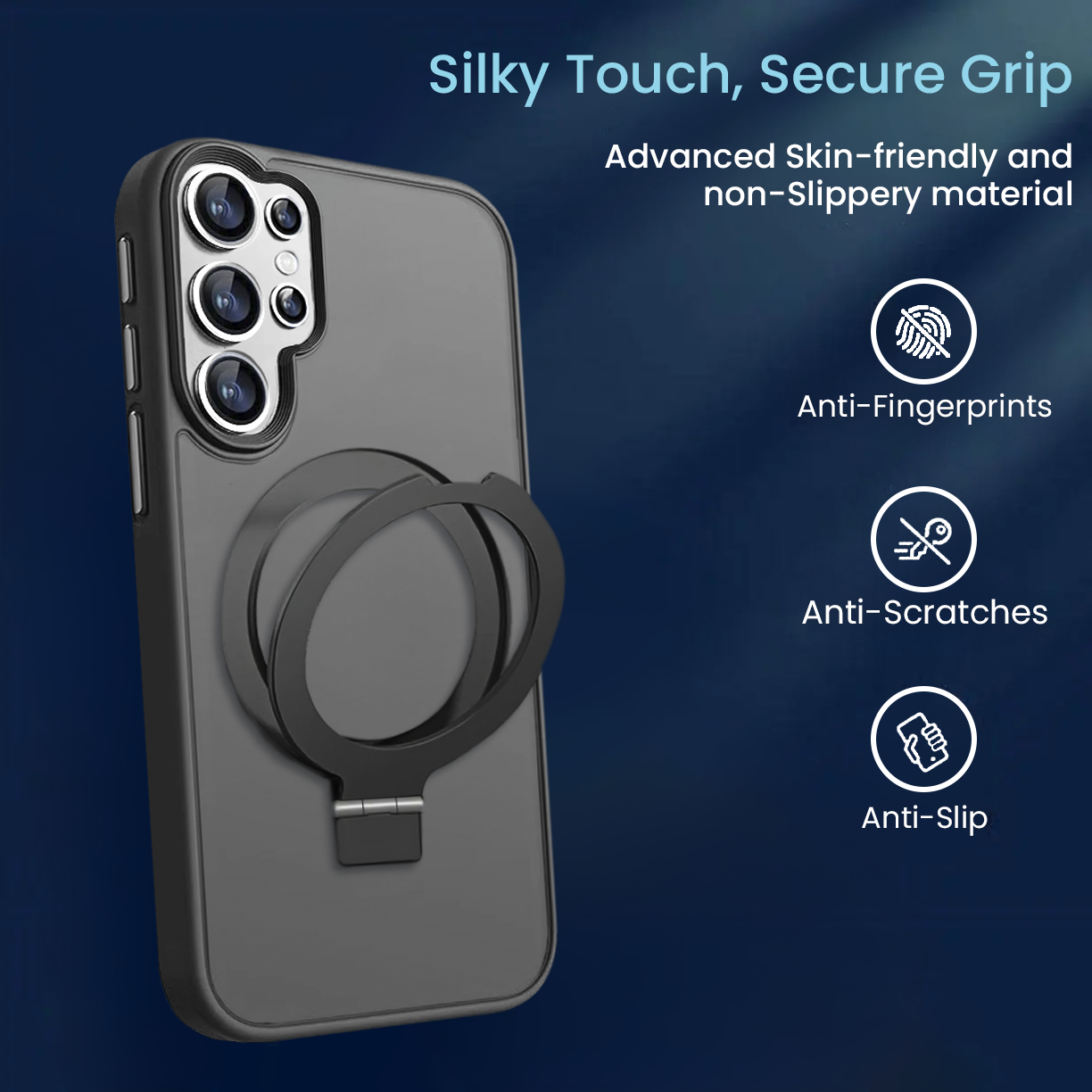 Entronix [Magnetic] Case Compatible with Galaxy S26 Ultra - Translucent Frosted Matte Gripstand