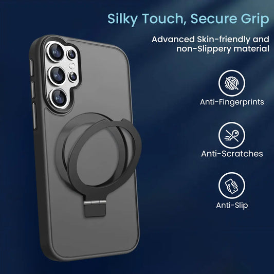 Entronix [Magnetic] Case Compatible with Galaxy S26 Ultra - Translucent Frosted Matte Gripstand - Entronix