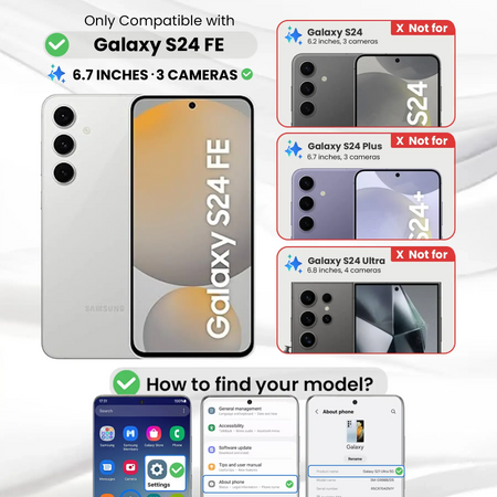 Entronix Case Compatible with Galaxy S24 FE - [Hard Back] Clear Cover ENTRONIX