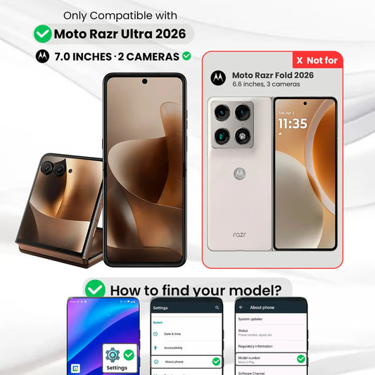 Entronix [Magnetic] Case Compatible with Moto Razr Ultra 2026 - [Hard Back] Clear Cover ENTRONIX