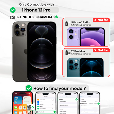 Entronix Bundle Compatible with iPhone 12 Pro - [Magnetic] Clear Case, 2 Clear Screen Protectors & 2 Camera Lens Protectors ENTRONIX