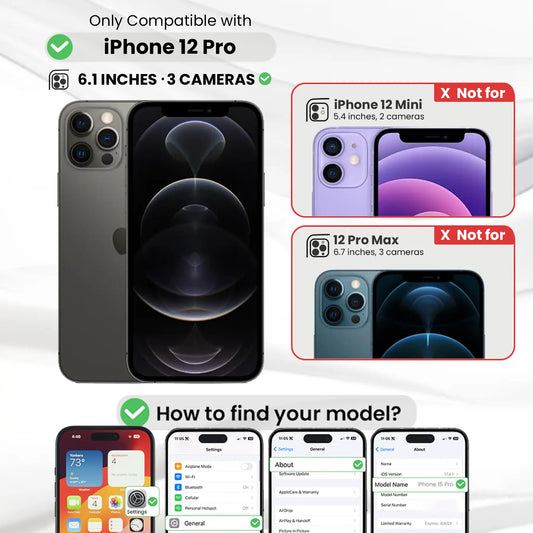 Entronix Bundle Compatible with iPhone 12 Pro - [Magnetic] Clear Case, 2 Clear Screen Protectors & 2 Camera Lens Protectors ENTRONIX