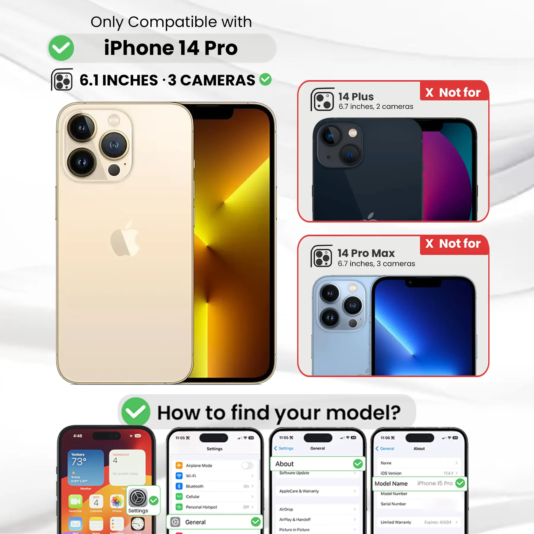 Entronix Anti-Spy Privacy Screen Protector & Camera Lens Protector Compatible with iPhone 14 Pro - 4-Piece Combo